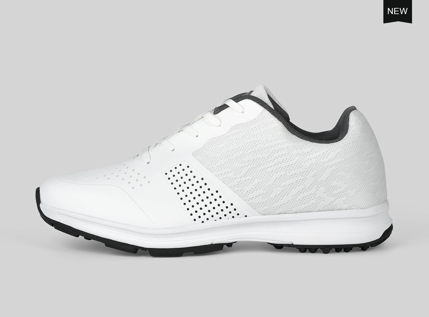 Goating Player MX515 Men's Breathable Spikeless Golf Shoes /  White