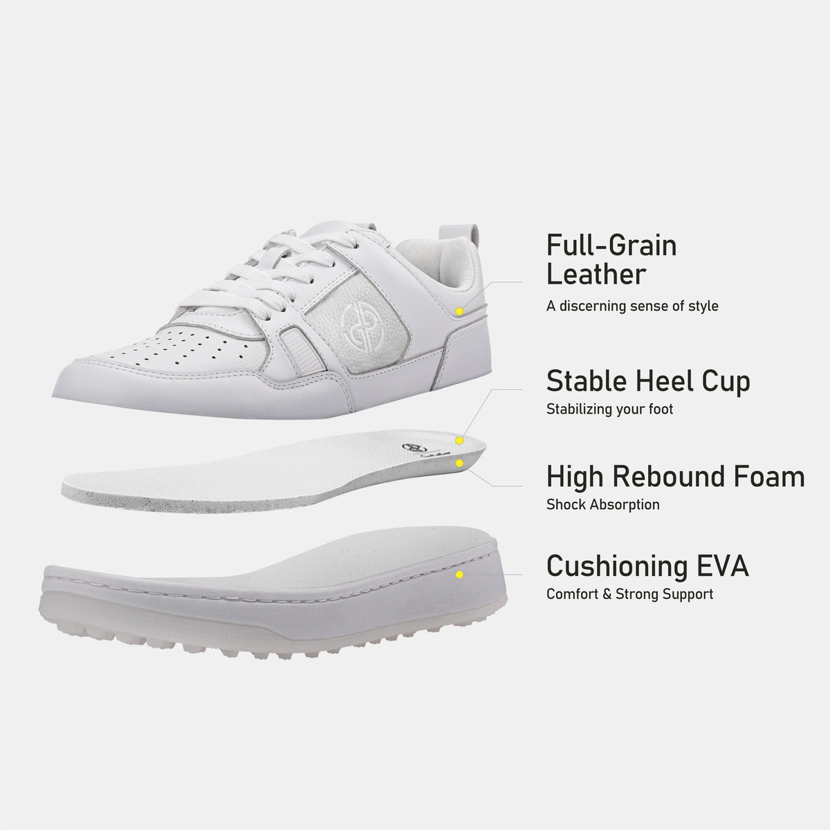 P101 Leather Golf Shoes. No Spikes. No Limits.