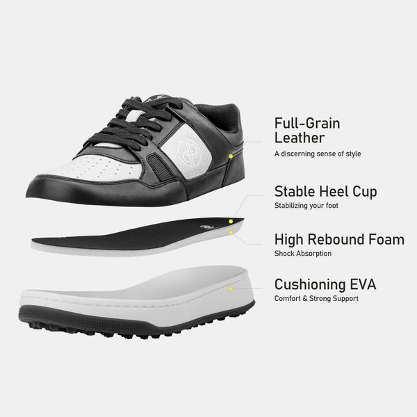 P101 Leather Golf Shoes. No Spikes. No Limits.