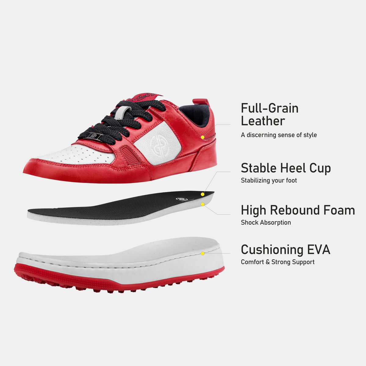 P101 Leather Golf Shoes. No Spikes. No Limits.